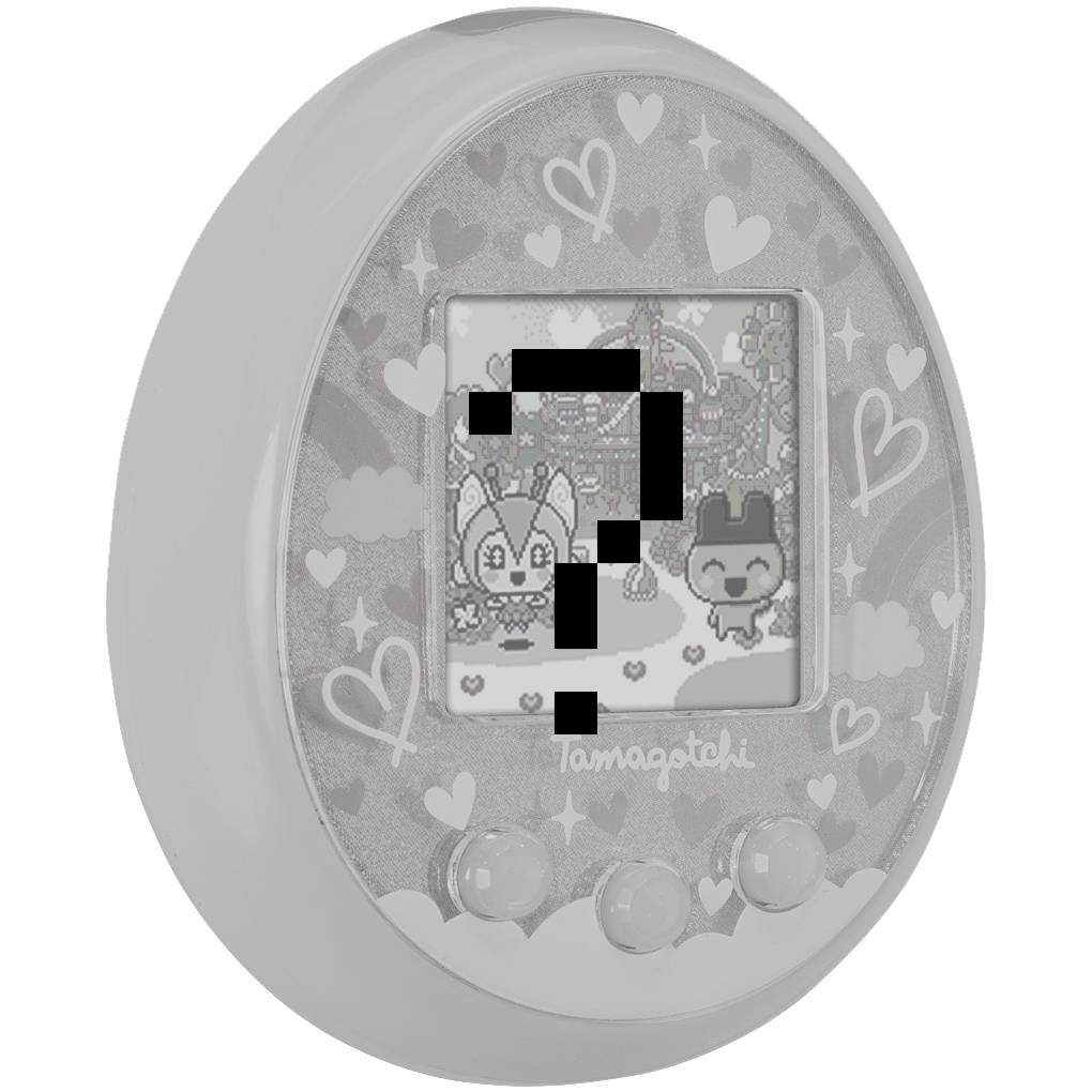 A greyed out Tamagotchi. It changes colour when you specify the product.